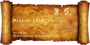 Misics Ilián névjegykártya